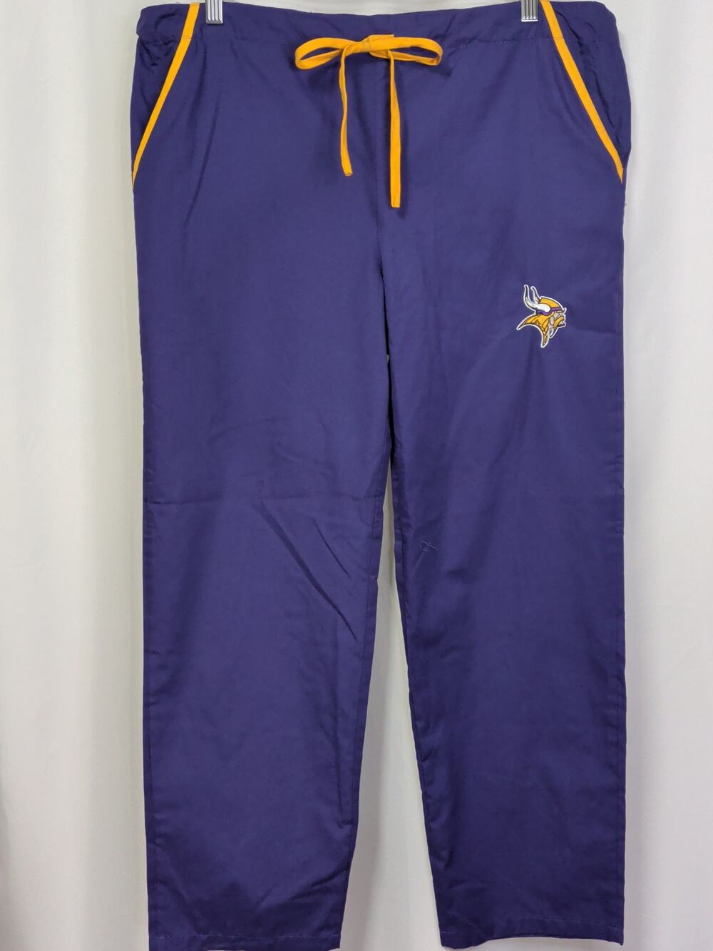 NFL Minnesota Vikings Unisex Scrub Bottoms Purple Size Small